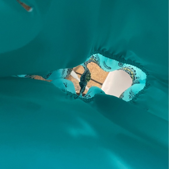 Girls My Michelle Romper‎ Teal pineapple size Large - Picture 6 of 11